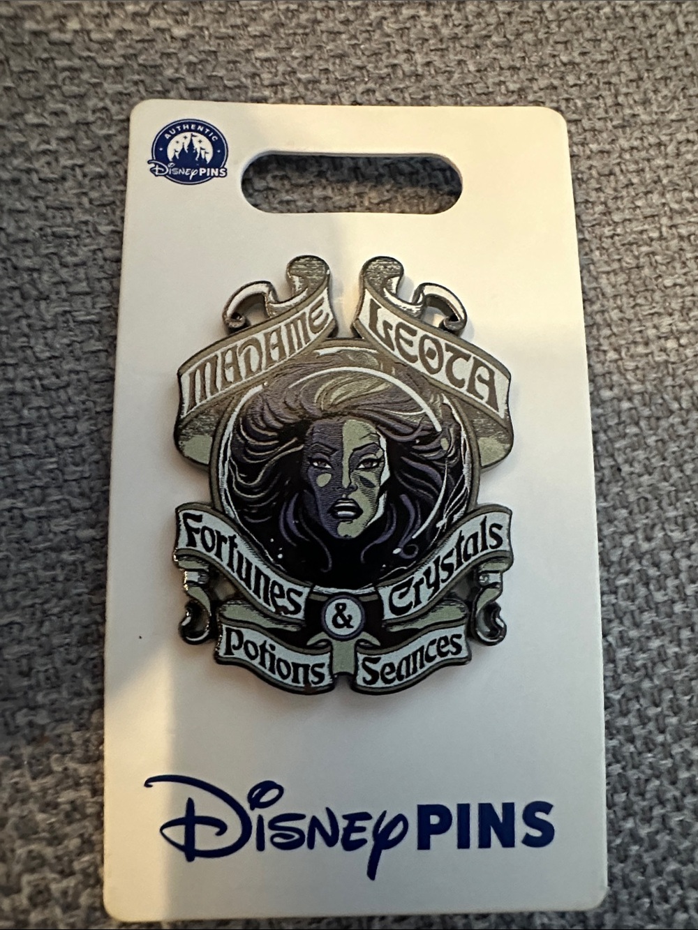 Disney Madame Leota Enamel Pin in Silver, Black, Purple, Green